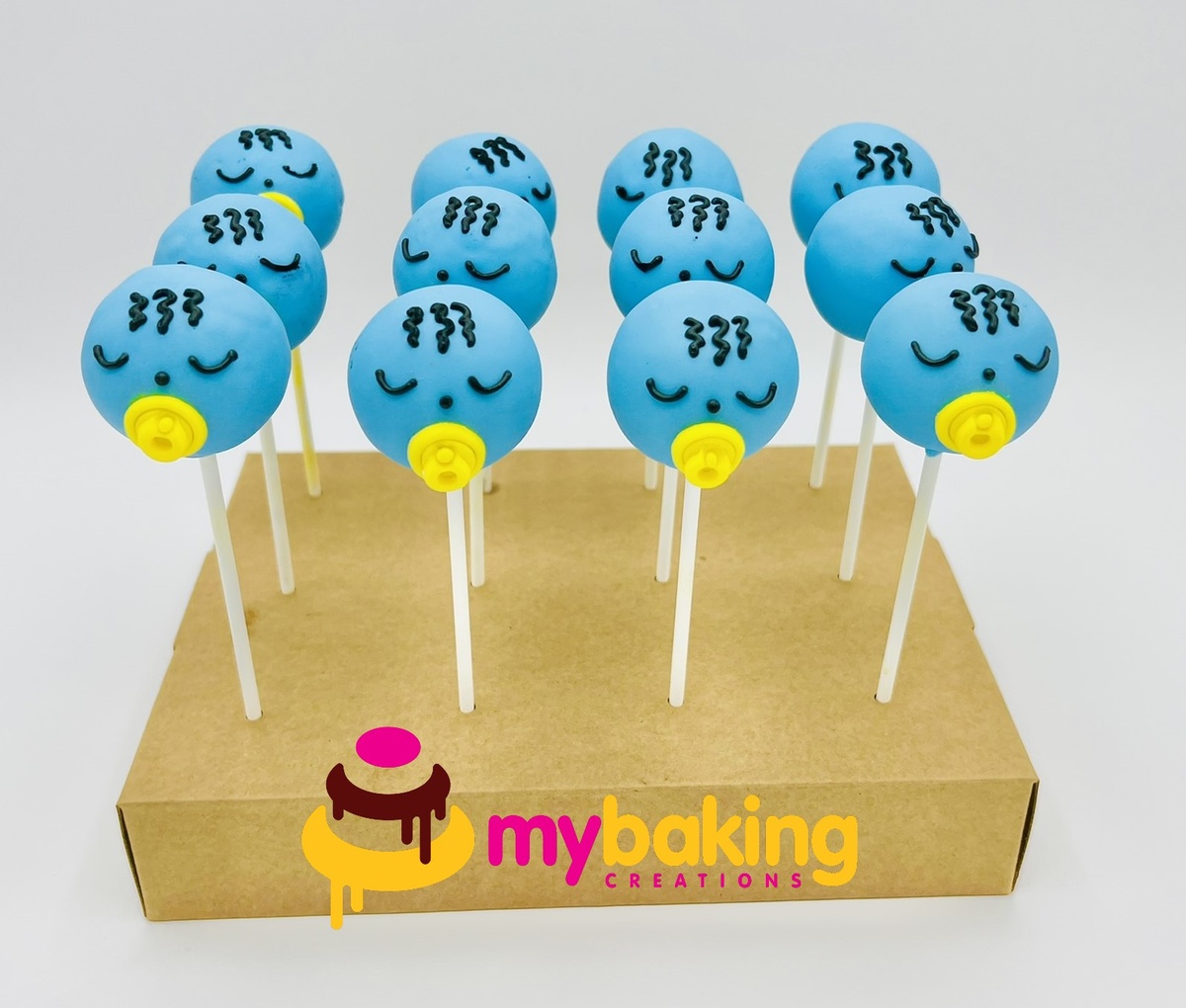 Custom baby shower cake pops with pacifier Bay Area